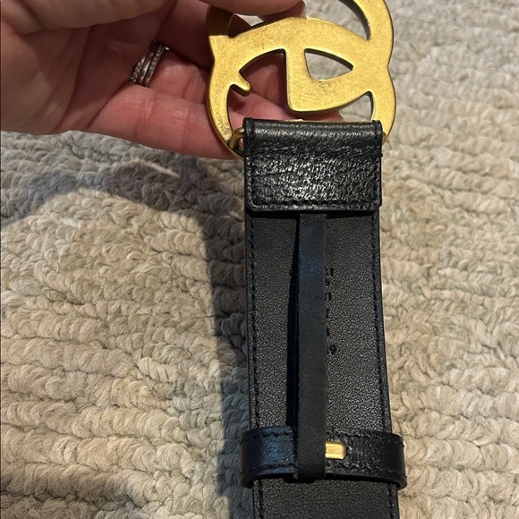 Gucci Black Leather Belt/Authentic - Picture 6 of 10